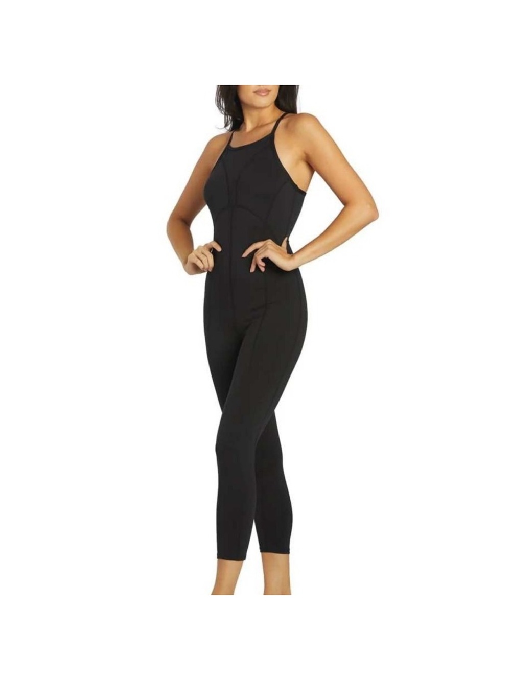 Free People Movement Black One-Piece Jumpsuit